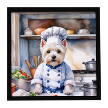 Load image into Gallery viewer, Westie The Chef Framed Metal Print