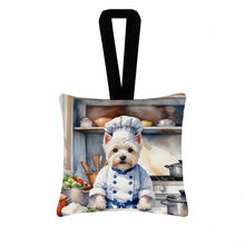 Load image into Gallery viewer, Westie The Chef Hanging Square Fabric Ornament 3.5 × 3.5