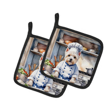 Load image into Gallery viewer, Westie The Chef Pot Holders - Set of 2 Decorative Kitchen Helpers | Made in the USA