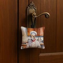 Load image into Gallery viewer, Whippet The Chef Hanging Square Fabric Ornament 3.5 × 3.5
