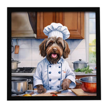 Load image into Gallery viewer, Wirehaired Pointing Griffon The Chef Framed Metal Print