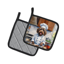 Load image into Gallery viewer, Wirehaired Pointing Griffon The Chef Pot Holders - Set of 2 Decorative Kitchen Helpers | Made in the USA