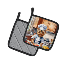 Load image into Gallery viewer, Yorkie Yorkshire Terrier The Chef Pot Holders - Set of 2 Decorative Kitchen Helpers | Made in the USA