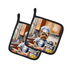 Load image into Gallery viewer, Yorkie Yorkshire Terrier The Chef Pot Holders - Set of 2 Decorative Kitchen Helpers | Made in the USA