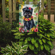 Load image into Gallery viewer, Affenpinscher Luau Garden Flag – Tropical Dog Decor with Hibiscus &amp; Palm Leaves