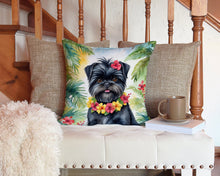 Load image into Gallery viewer, Affenpinscher Luau Throw Pillow - 14x14 Decorative Pillow – Art for Your Home &amp; Patio