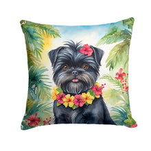 Load image into Gallery viewer, Affenpinscher Luau Throw Pillow - 14x14 Decorative Pillow – Art for Your Home &amp; Patio