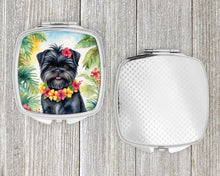 Load image into Gallery viewer, Affenpinscher Luau Compact Mirror – Stylish Purse Mirror with Artistic Covers