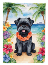 Load image into Gallery viewer, Affenpinscher Luau Garden Flag – Tropical Dog Decor with Hibiscus &amp; Palm Leaves
