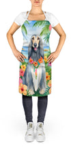 Load image into Gallery viewer, Afghan Hound Luau Apron – Artist-Designed Kitchen, BBQ &amp; Craft Apron