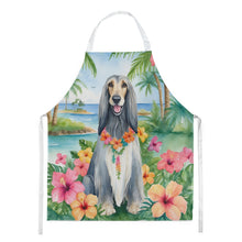 Load image into Gallery viewer, Afghan Hound Luau Apron – Artist-Designed Kitchen, BBQ &amp; Craft Apron