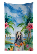Load image into Gallery viewer, Afghan Hound Luau Kitchen Towel