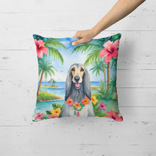Load image into Gallery viewer, Afghan Hound Luau Throw Pillow