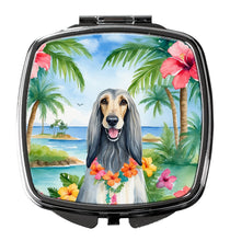 Load image into Gallery viewer, Afghan Hound Luau Compact Mirror – Stylish Purse Mirror with Artistic Covers