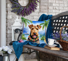 Load image into Gallery viewer, Airedale Terrier Luau Throw Pillow