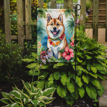Load image into Gallery viewer, Akita Luau Garden Flag – Tropical Dog Decor with Hibiscus &amp; Palm Leaves