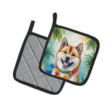 Load image into Gallery viewer, Akita Luau Pot Holders - Set of 2 Decorative Kitchen Helpers | Made in the USA