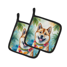 Load image into Gallery viewer, Akita Luau Pot Holders - Set of 2 Decorative Kitchen Helpers | Made in the USA