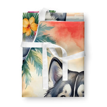 Load image into Gallery viewer, Alaskan Malamute Luau Apron – Artist-Designed Kitchen, BBQ &amp; Craft Apron