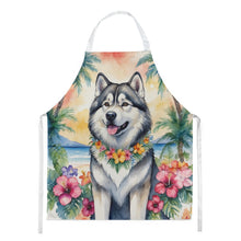 Load image into Gallery viewer, Alaskan Malamute Luau Apron – Artist-Designed Kitchen, BBQ &amp; Craft Apron