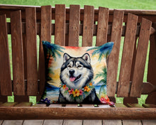 Load image into Gallery viewer, Alaskan Malamute Luau Throw Pillow - 14x14 Decorative Pillow – Art for Your Home &amp; Patio