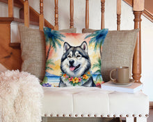 Load image into Gallery viewer, Alaskan Malamute Luau Throw Pillow - 14x14 Decorative Pillow – Art for Your Home &amp; Patio