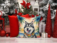 Load image into Gallery viewer, Alaskan Malamute Luau Throw Pillow - 14x14 Decorative Pillow – Art for Your Home &amp; Patio