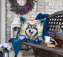 Load image into Gallery viewer, Alaskan Malamute Luau Throw Pillow