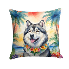 Load image into Gallery viewer, Alaskan Malamute Luau Throw Pillow