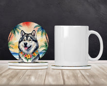 Load image into Gallery viewer, Alaskan Malamute Luau Large Sandstone Coasters Pack of 4