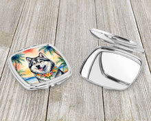 Load image into Gallery viewer, Alaskan Malamute Luau Compact Mirror – Stylish Purse Mirror with Artistic Covers