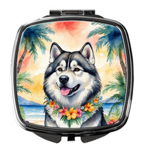 Load image into Gallery viewer, Alaskan Malamute Luau Compact Mirror – Stylish Purse Mirror with Artistic Covers