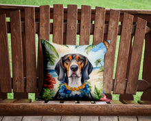 Load image into Gallery viewer, American English Coonhound Luau Throw Pillow - 14x14 Decorative Pillow – Art for Your Home &amp; Patio