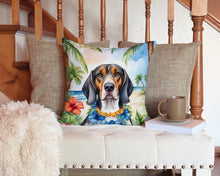 Load image into Gallery viewer, American English Coonhound Luau Throw Pillow - 14x14 Decorative Pillow – Art for Your Home &amp; Patio