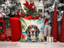 Load image into Gallery viewer, American English Coonhound Luau Throw Pillow - 14x14 Decorative Pillow – Art for Your Home &amp; Patio
