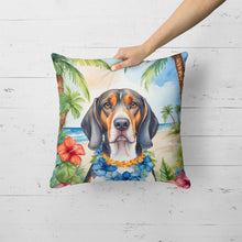 Load image into Gallery viewer, American English Coonhound Luau Throw Pillow