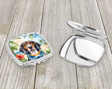 Load image into Gallery viewer, American English Coonhound Luau Compact Mirror – Stylish Purse Mirror with Artistic Covers