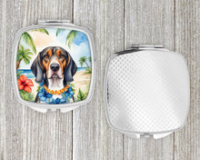 Load image into Gallery viewer, American English Coonhound Luau Compact Mirror – Stylish Purse Mirror with Artistic Covers