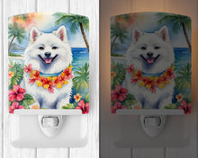 Load image into Gallery viewer, American Eskimo Luau Ceramic Night Light