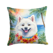 Load image into Gallery viewer, American Eskimo Luau Throw Pillow - 14x14 Decorative Pillow – Art for Your Home &amp; Patio