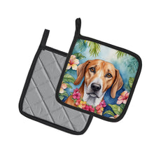Load image into Gallery viewer, American Foxhound Luau Pot Holders - Set of 2 Decorative Kitchen Helpers | Made in the USA