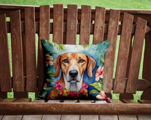 Load image into Gallery viewer, American Foxhound Luau Throw Pillow - 14x14 Decorative Pillow – Art for Your Home &amp; Patio