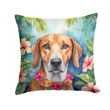 Load image into Gallery viewer, American Foxhound Luau Throw Pillow - 14x14 Decorative Pillow – Art for Your Home &amp; Patio