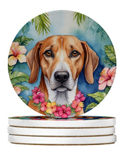 Load image into Gallery viewer, American Foxhound Luau Large Sandstone Coasters Pack of 4