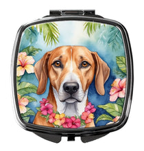 Load image into Gallery viewer, American Foxhound Luau Compact Mirror – Stylish Purse Mirror with Artistic Covers