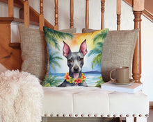 Load image into Gallery viewer, American Hairless Terrier Luau Throw Pillow - 14x14 Decorative Pillow – Art for Your Home &amp; Patio
