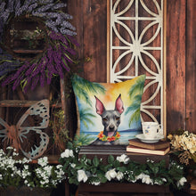 Load image into Gallery viewer, American Hairless Terrier Luau Throw Pillow - 14x14 Decorative Pillow – Art for Your Home &amp; Patio