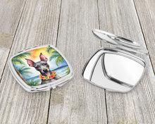 Load image into Gallery viewer, American Hairless Terrier Luau Compact Mirror – Stylish Purse Mirror with Artistic Covers