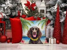Load image into Gallery viewer, American Water Spaniel Luau Throw Pillow - 14x14 Decorative Pillow – Art for Your Home &amp; Patio