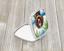 Load image into Gallery viewer, American Water Spaniel Luau Compact Mirror – Stylish Purse Mirror with Artistic Covers